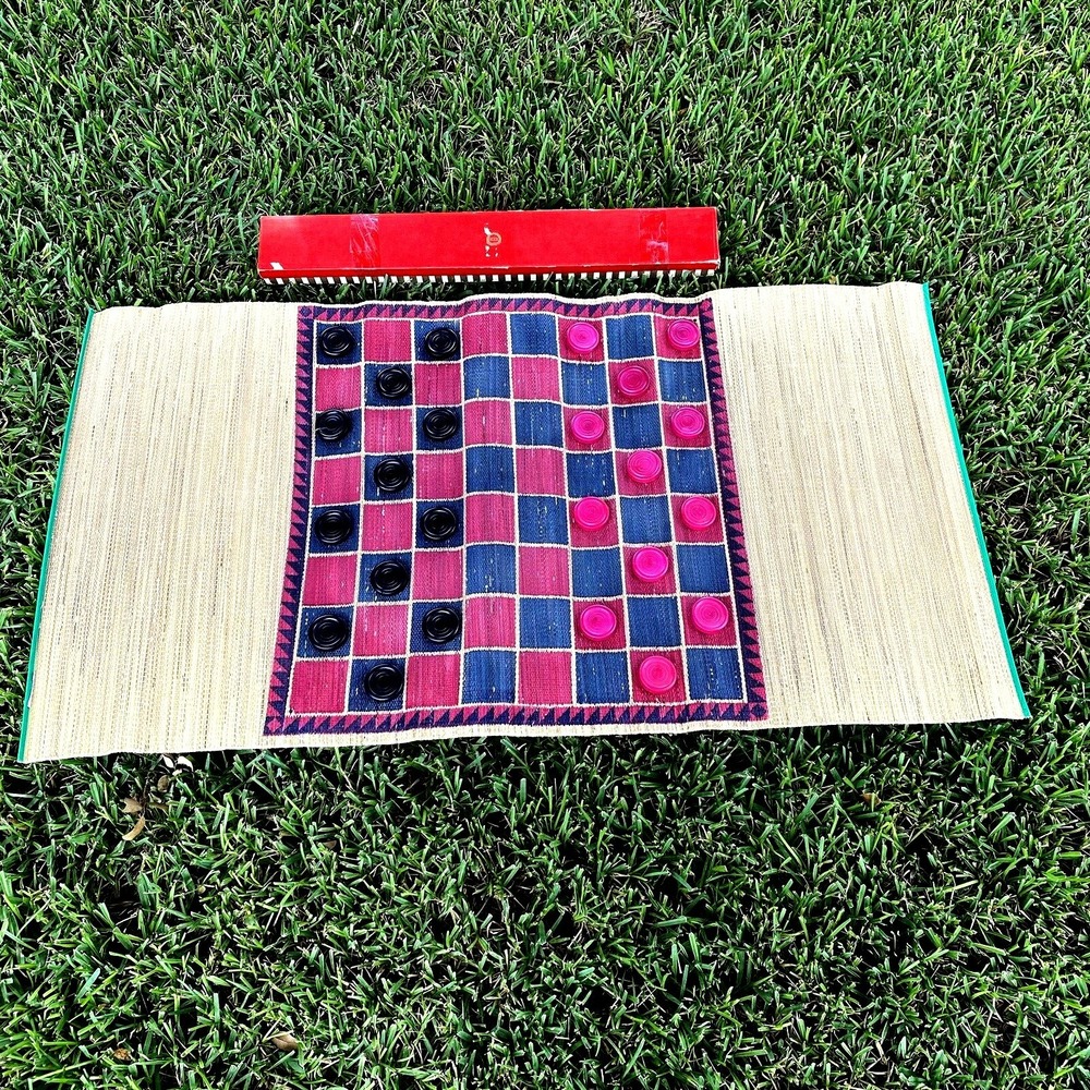 Vintage Giant Checkers Game 58" x 31" Original & Complete w/Box 1950's